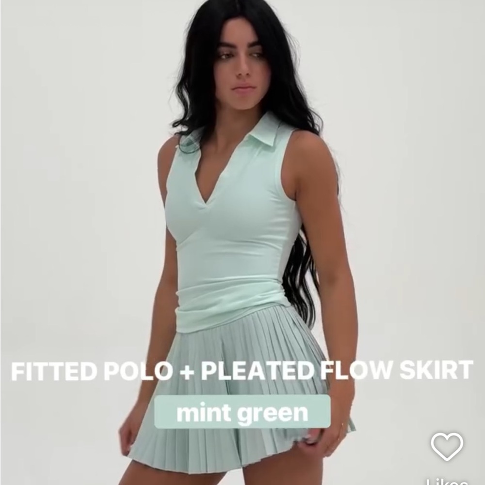 J80Fit Fitted Mint Polo Tank Top